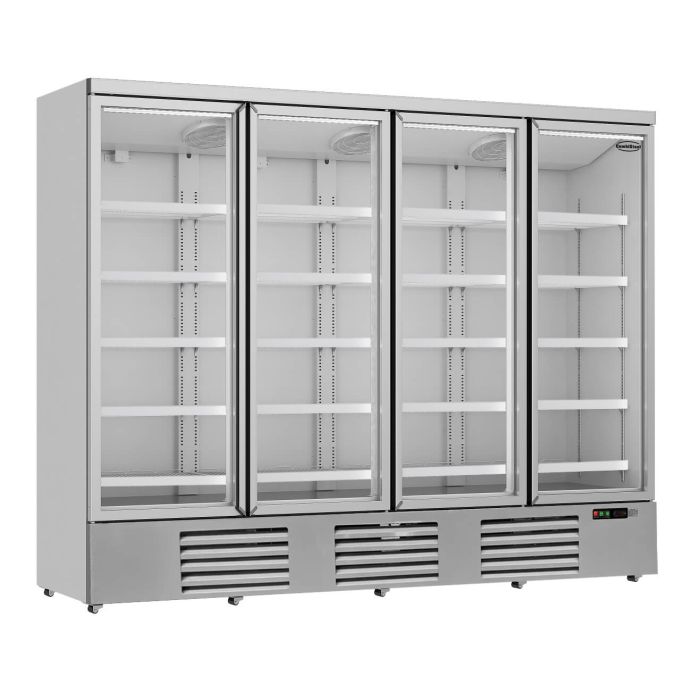 Glasdeurkoelkast met 4 glasdeuren JDE-2025R.
