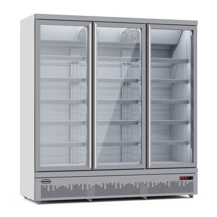 Koelkast met 3 glasdeuren JDE-1530R.