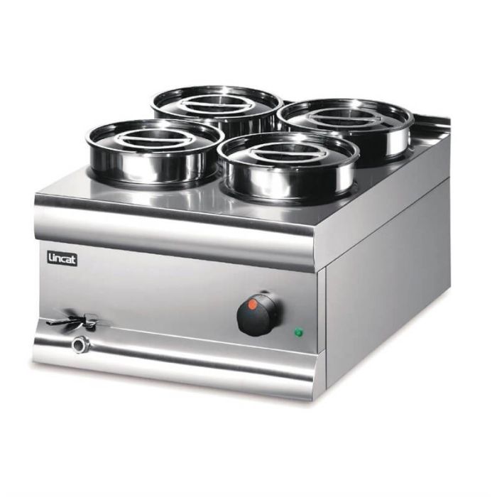 Bain marie met 4 pannen van 4,5 liter