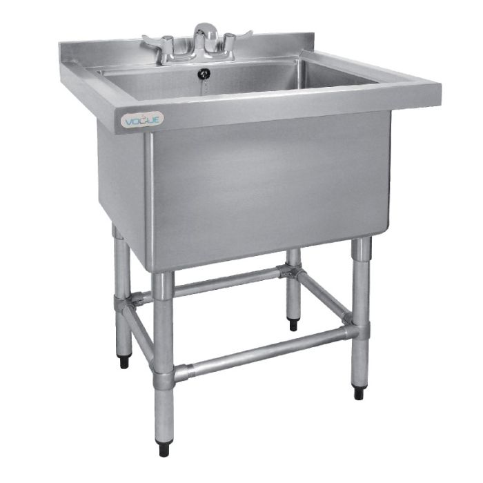 Professionele RVS horeca spoelbak met diepe bak van Vogue.
