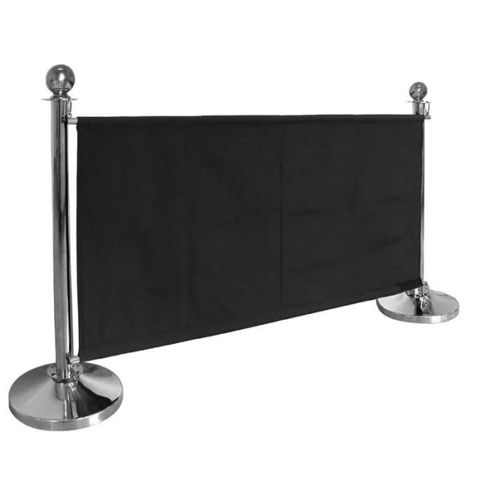 Afzetdoek zwart 143 x 70 cm
