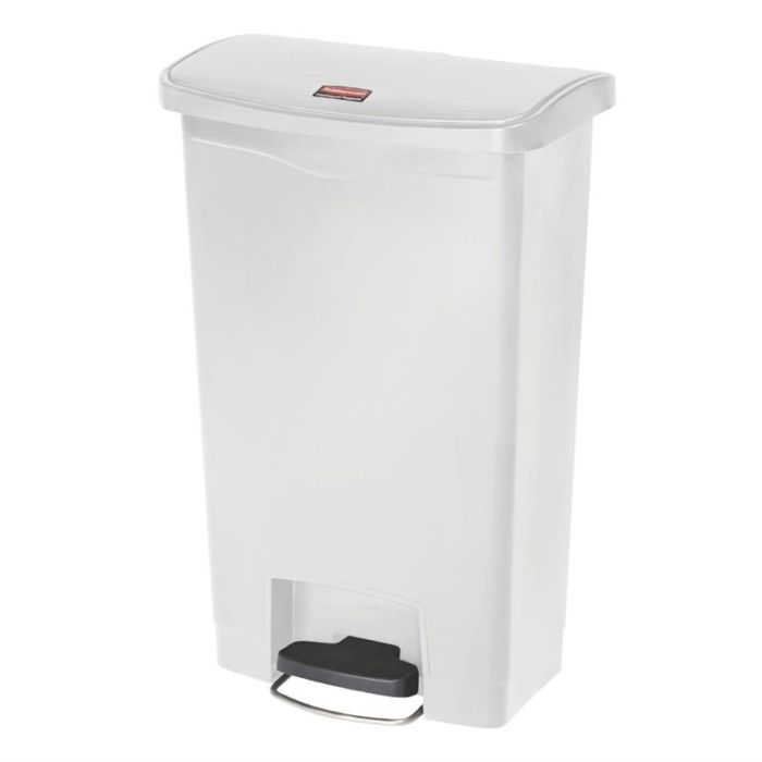 Rubbermaid Slim Jim Front Step pedaalemmers 50 Liter wit