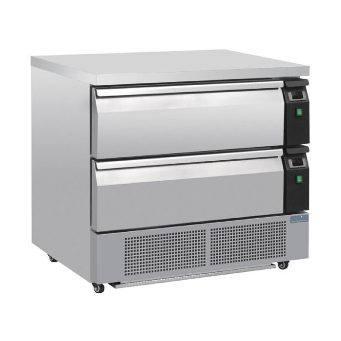 Polar U-serie compacte vriezer 2 lades 4x GN 1/1
