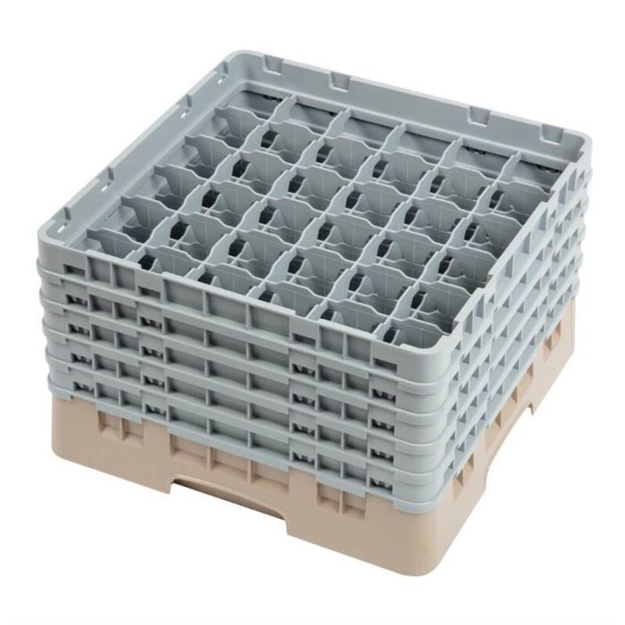 Cambro Camrack vaatwaskorf 36 compartimenten max. glashoogte 25,7 cm.