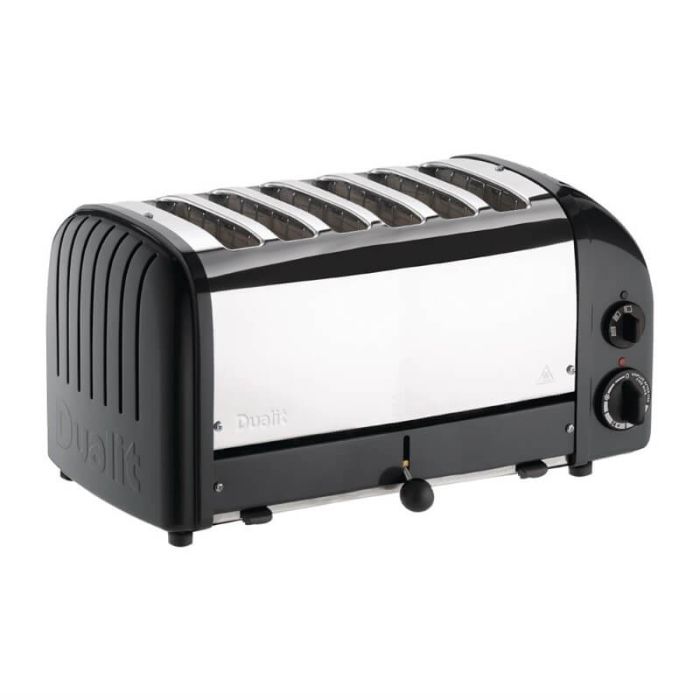Dualit broodrooster zwart 6 sleuven voor horeca.