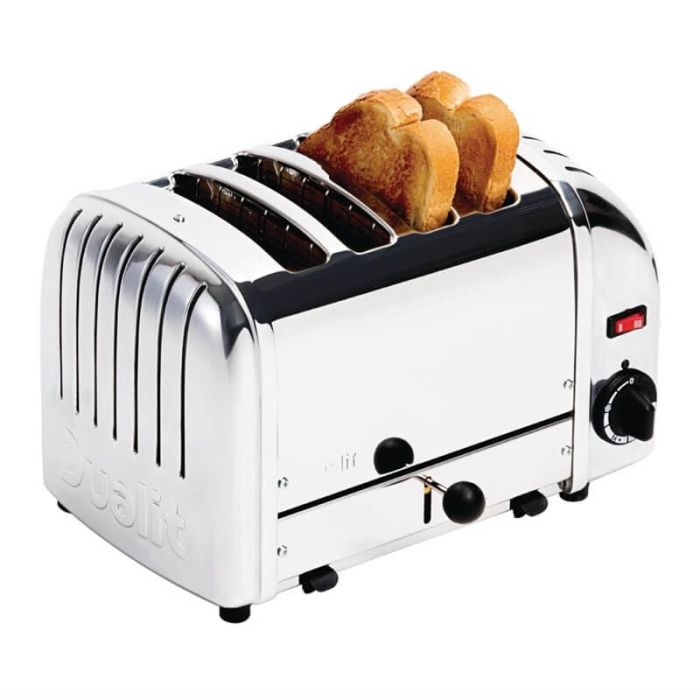 Broodrooster RVS Dualit vario 4 sleuven