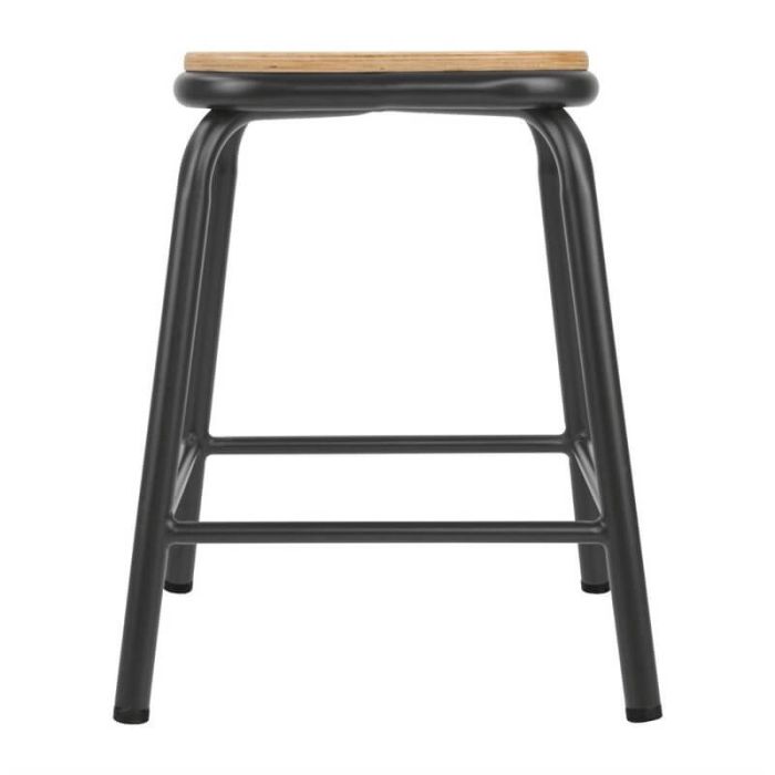 Lage krukken met houten zitting Cantina.