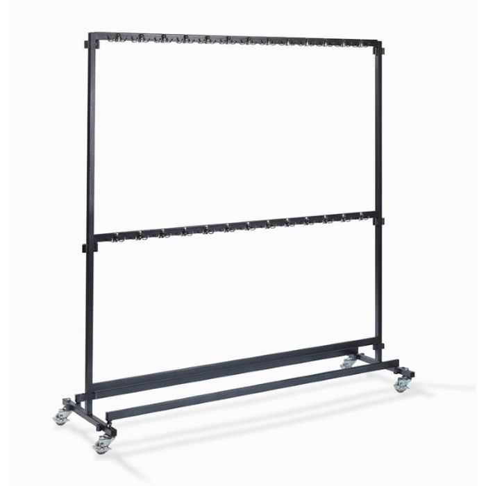 Garderobe op wielen met haakjes
