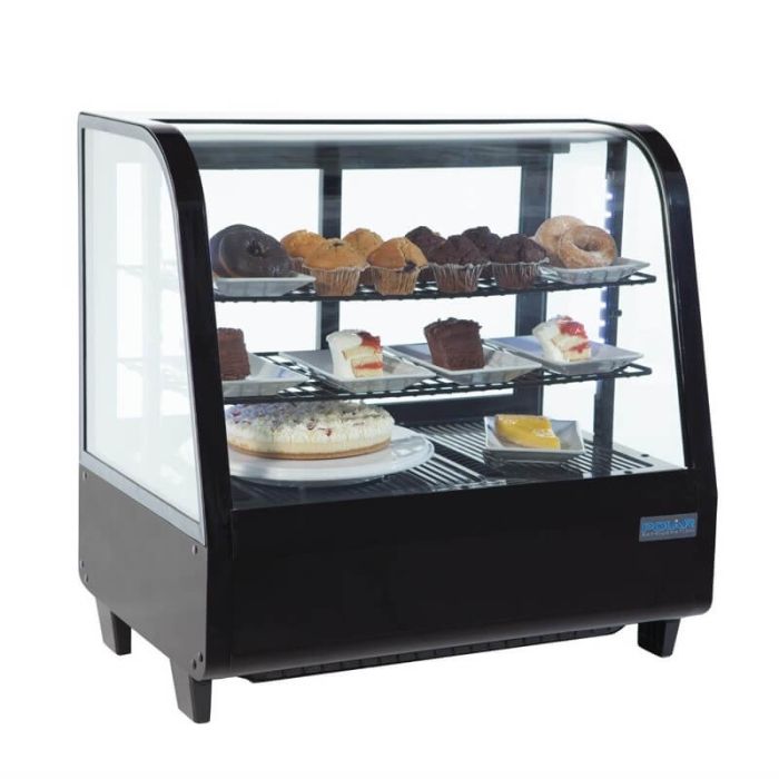 Gekoelde vitrine tafelmodel zwart 