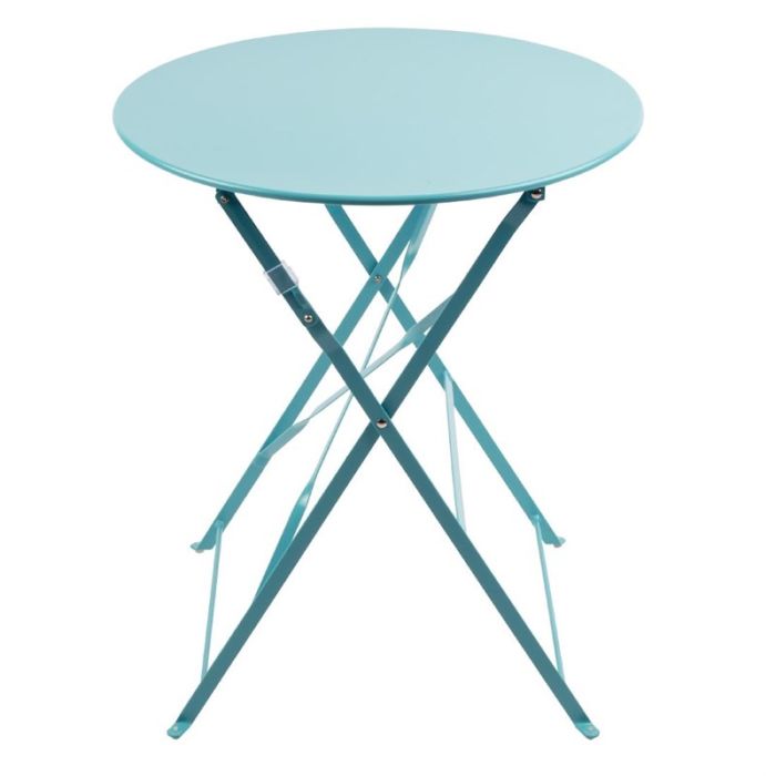 Opklapbare-stalen-tafel-turquoise.