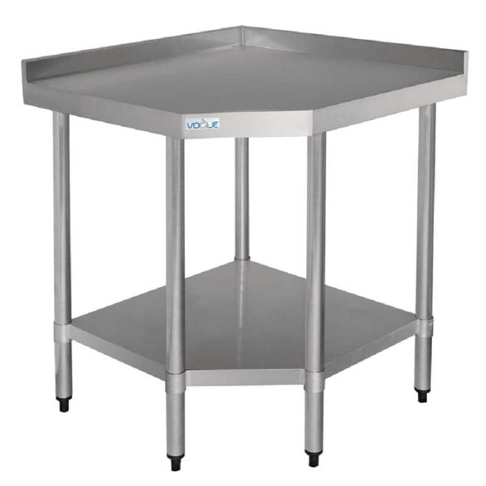 RVS hoek werktafel met onderblad GL278.