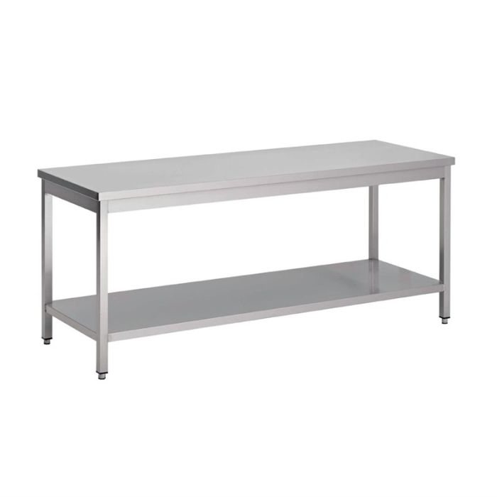 Gastro M RVS werktafel met onderblad 85x70x60cm