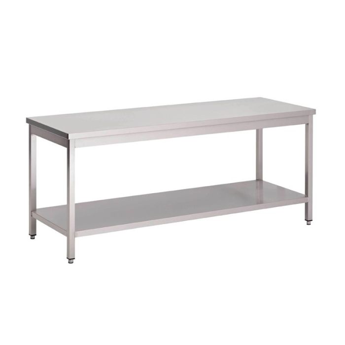 Gastro M RVS werktafel met onderblad 85x180x70cm