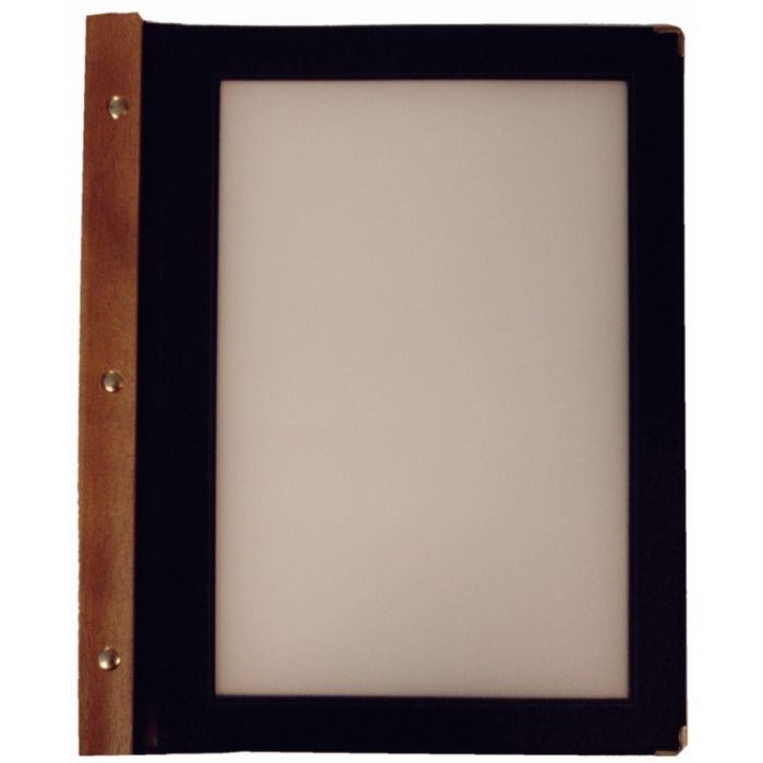 Menu map horeca hout zwart