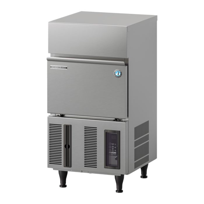 Hoshizaki IM-30CPE ijsblokjesmachine met ingebouwde opslagbunker.