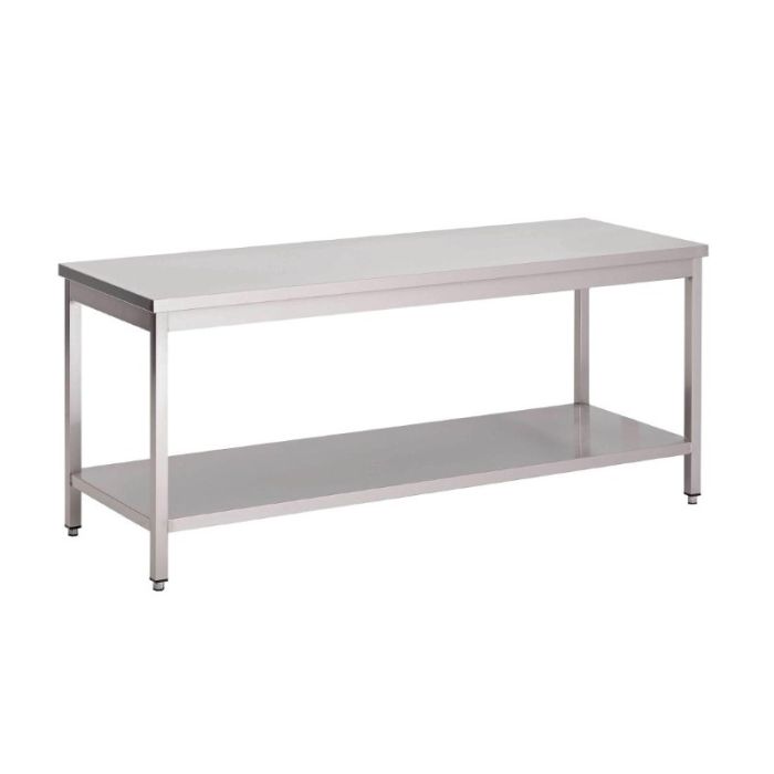 RVS werktafel 100 x 70 cm met vlonder Gastro M GN123.