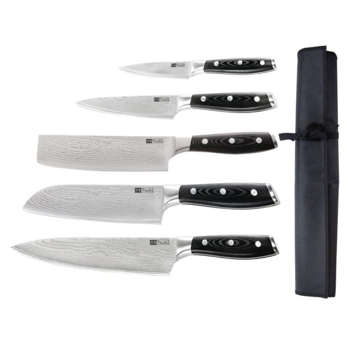 Tsuki Series 7 5-delige messenset met foedraal