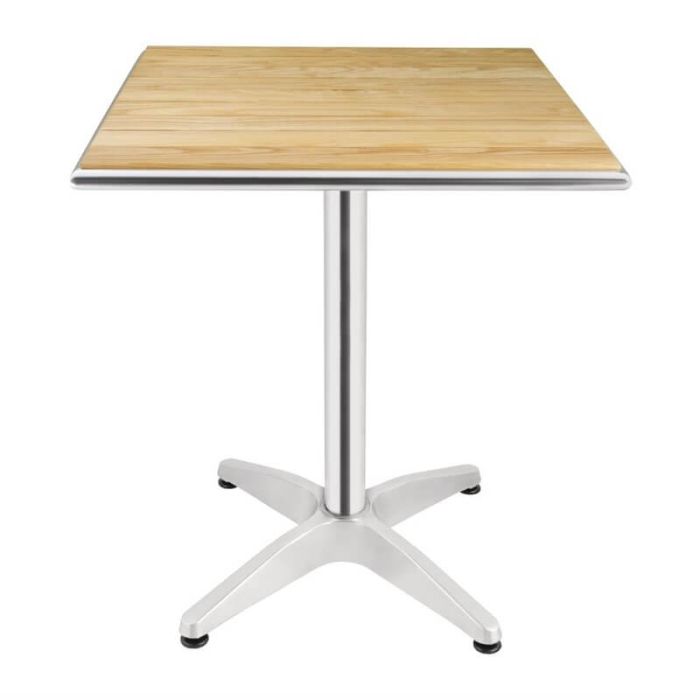Essenhouten tafel vierkant.