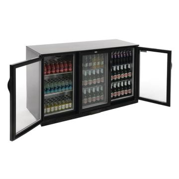 barkoeling display met 3 klapdeuren.