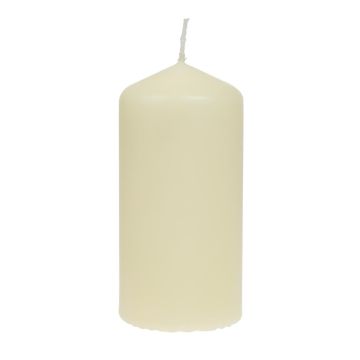 Ivoorkleurige stompkaars met witte lont, Bolsius per 12 stuks.