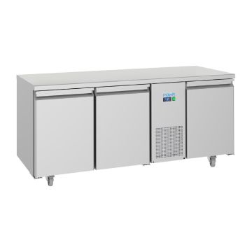 Energiezuinige 3 deurs vrieswerkbank 474 liter voor horeca.