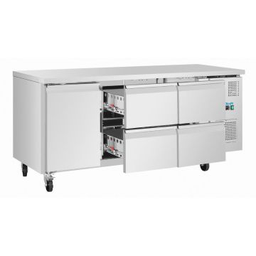 Polar U-Series koelwerkbank 4 laden en 1 deur.