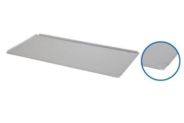 Aluminium bakplaten 80 x 40 met open randen.