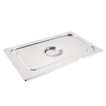 Vogue RVS deksel met lepeluitsparing GN 1/1