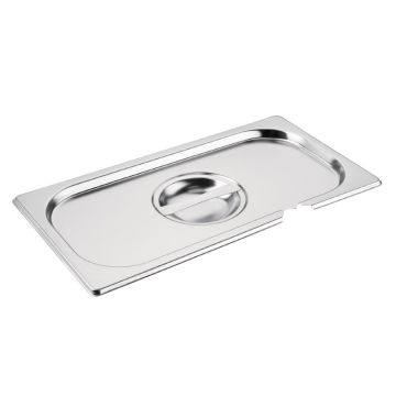 Vogue RVS deksel met lepeluitsparing GN 1/3