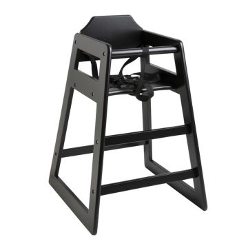 Bolero houten kinderstoel zwart voor horeca.