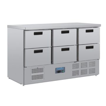 Polar G-serie koelwerkbank met 6 laden.