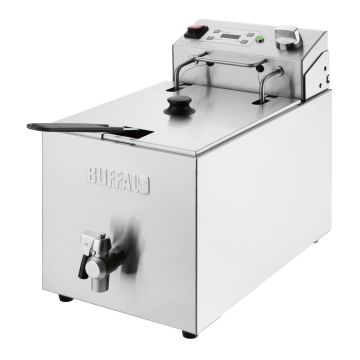 Buffalo Enkele Elektrische Friteuse met Timer 8 Liter.