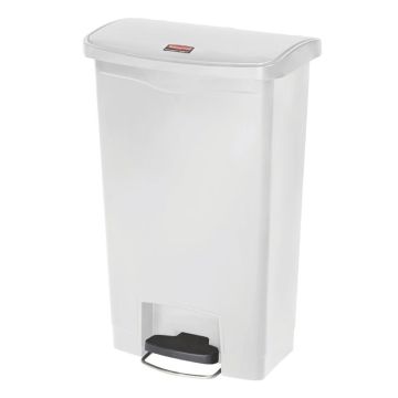Rubbermaid Slim Jim Front Step pedaalemmers 50 Liter wit
