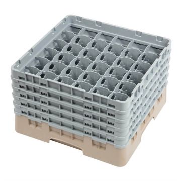 Cambro Camrack vaatwaskorf 36 compartimenten max. glashoogte 25,7 cm.