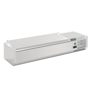 opzetvitrine met deksel 5 x gn 1/4