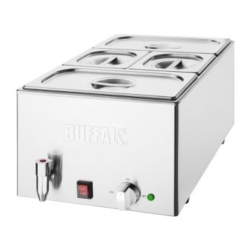 BAIN MARIE MET KRAAN EN PANNEN.
