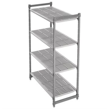 Cambro stelling 183 cm hoog 4 schappen - 46 cm diep - 121 cm breed