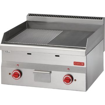 Gastro M 600 elektrische bakplaat 1/2 glad1/2 geribbeld 60/60 FTRE