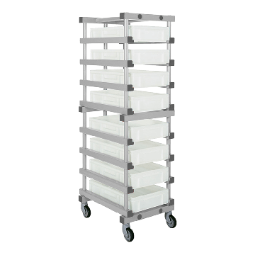 REA kunststof Euronorm bakkenwagen voor horeca.