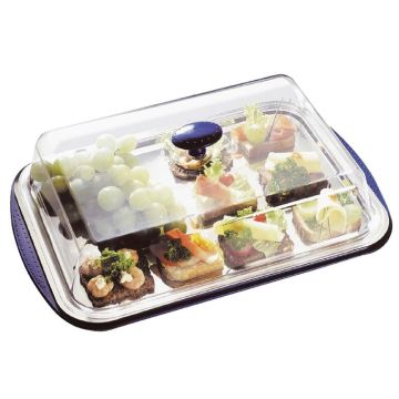 Gekoelde serveerschaal met deksel voor horeca.