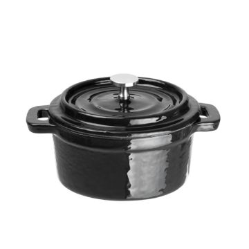 gietijzeren mini braadpan rond.
