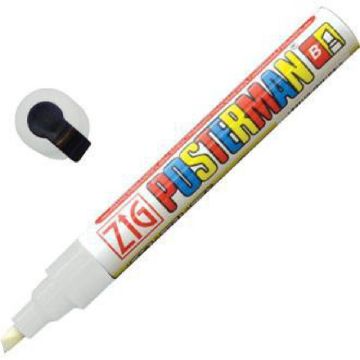 Securit Zig Posterman weerbestendige krijtstift wit 6 mm.