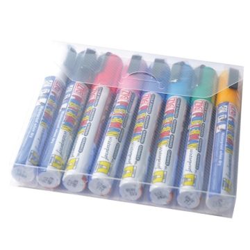 Securit Zig Posterman set weerbestendige krijtstiften 6 mm assorti.
