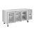Polar U-Series 3-deurs koelwerkbank met glazen deuren.