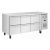Polar U-Series koelwerkbank met 6 laden RVS.