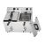 dubbele friteuse op inductie 2 x 3 KW.