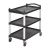 Cambro KD serveerwagen met 3 bladen zwart.
