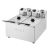 Buffalo dubbele 2 x 3 ltr friteuse 2 x 2 kw.