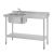 RVS spoeltafel bak links 120 x 60 cm.