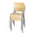 stalen stoelen met houten zitting 4 stuks.